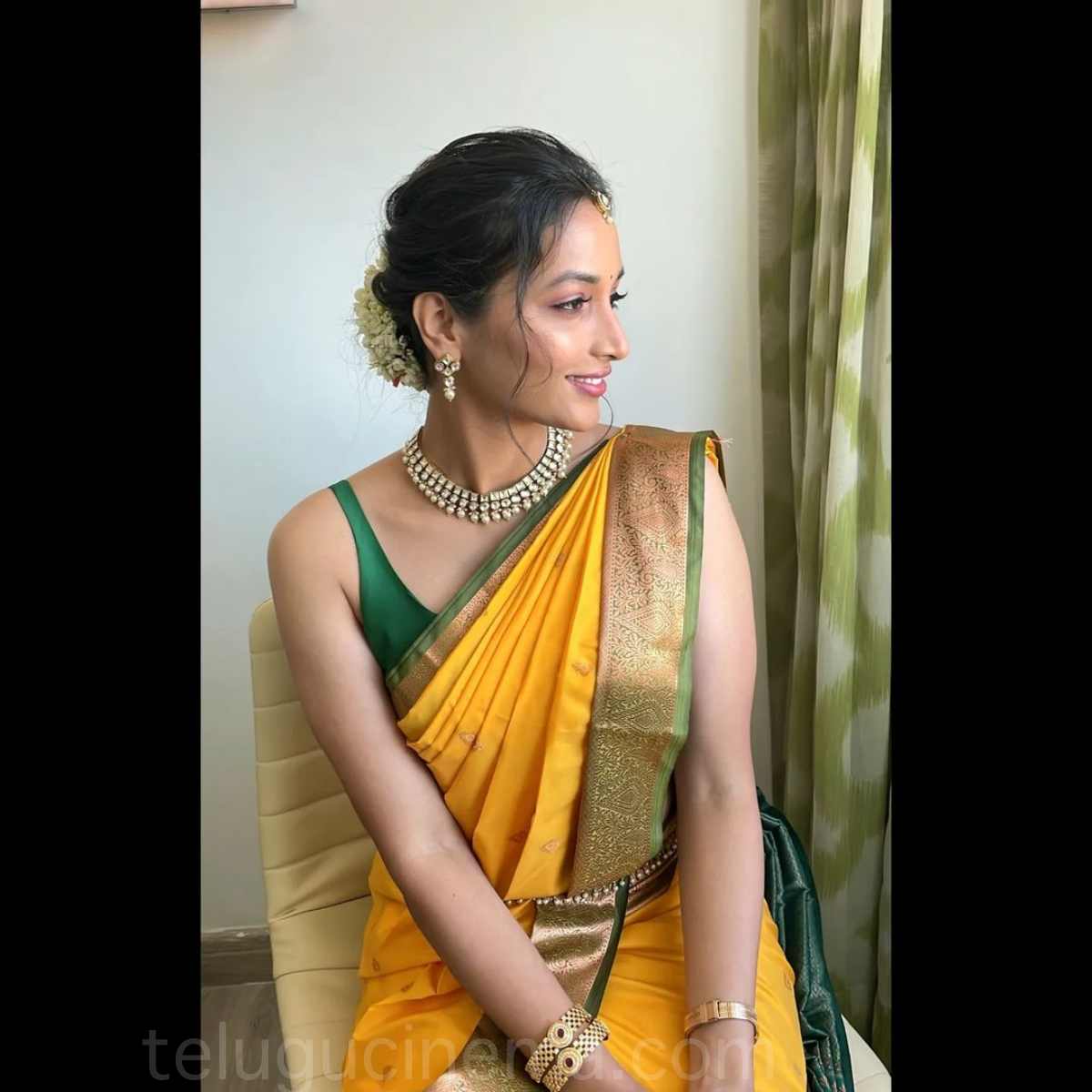 Srinidhi Shetty In A Silk Saree Telugu Cinema