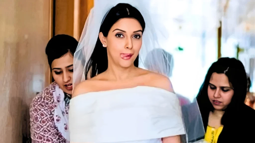 Asin in her wedding dress