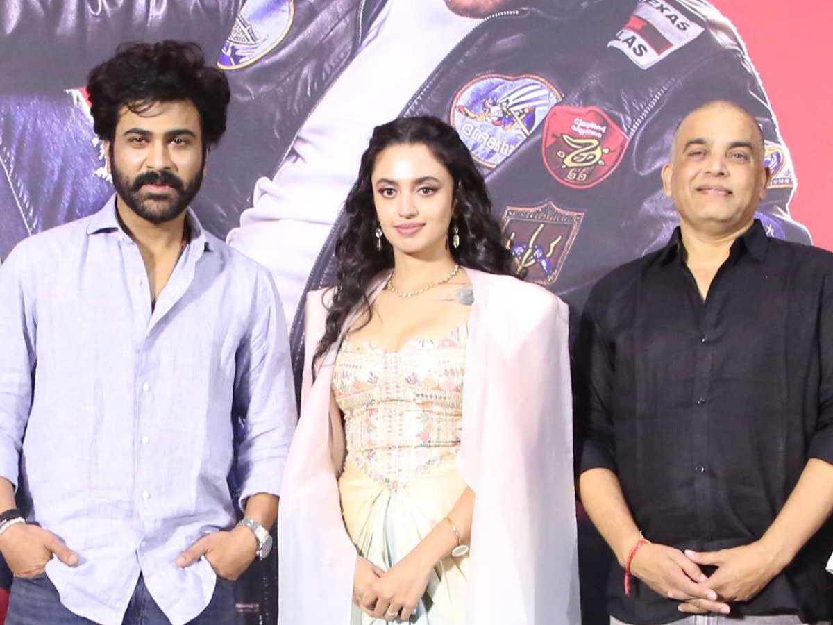 Dil Raju with Sharwanand and Malavika Nair