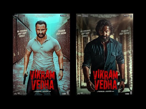 Vikram Vedha Teaser | Hrithik Roshan, Saif Ali Khan | Pushkar &amp; Gayatri | Radhika Apte|Bhushan Kumar