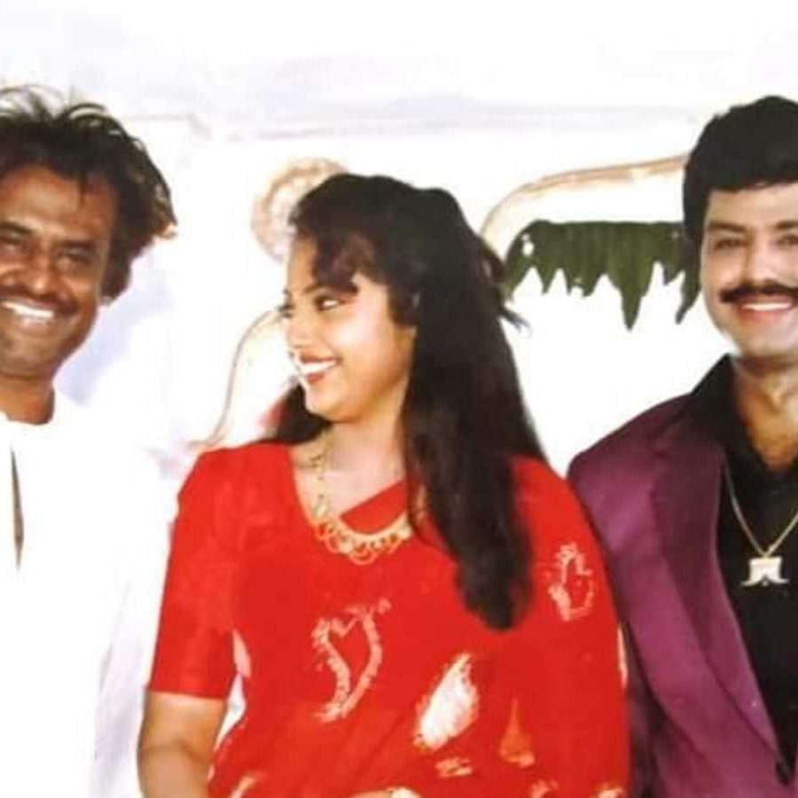 Meena with Balakrishna and Rajinikanth Telugu Cinema