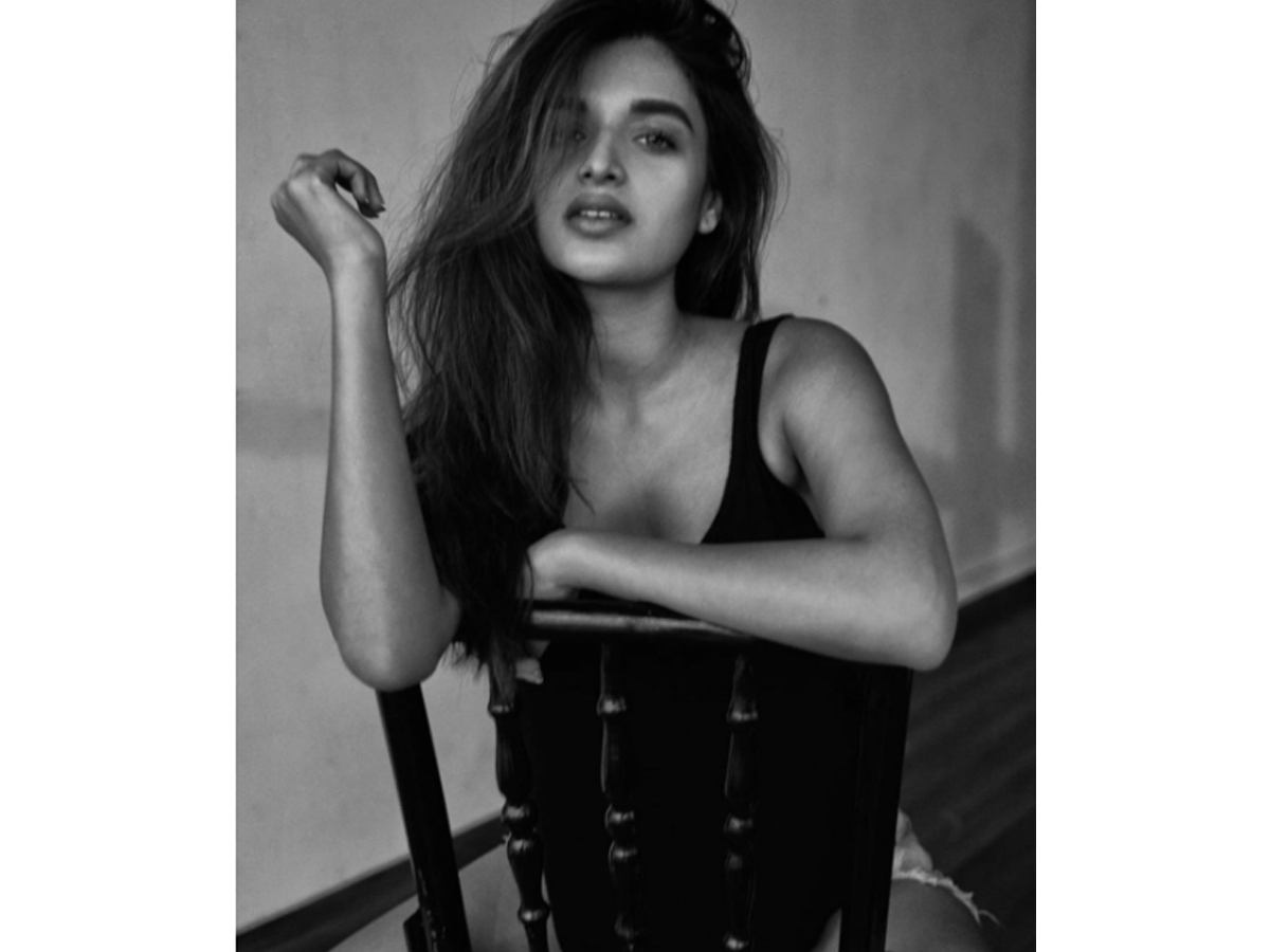 Nidhhi Agerwal In A Monochrome Pose 