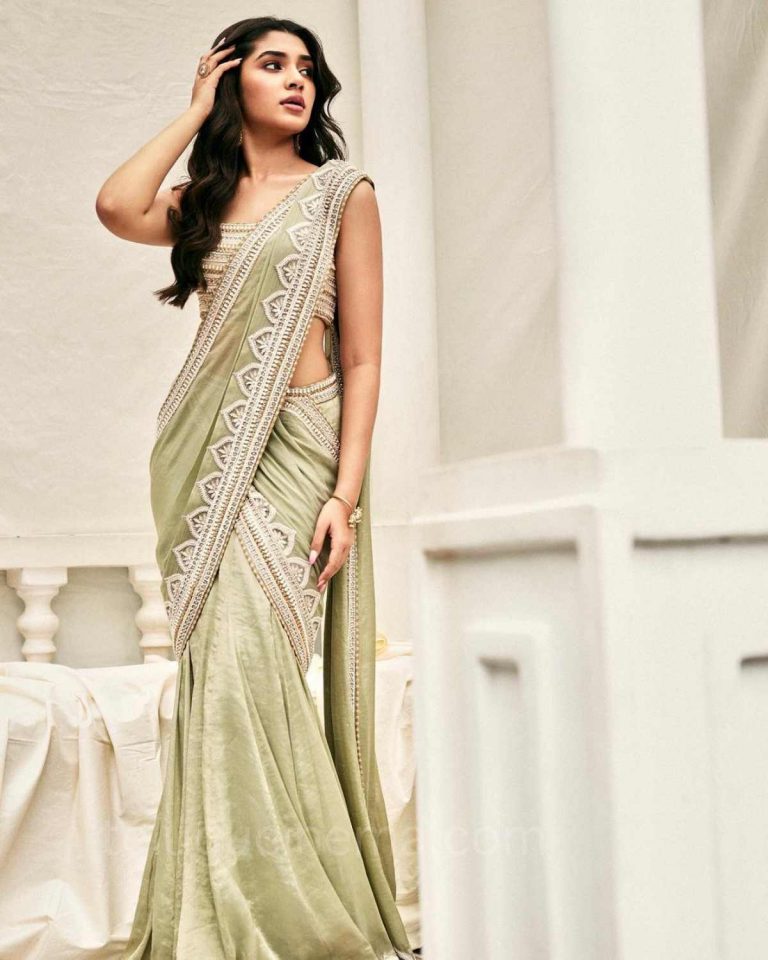 Krithi Shetty in a green half saree! | Telugu Cinema