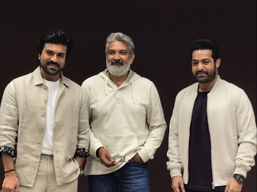 Rajamouli, NTR and Ram Charan