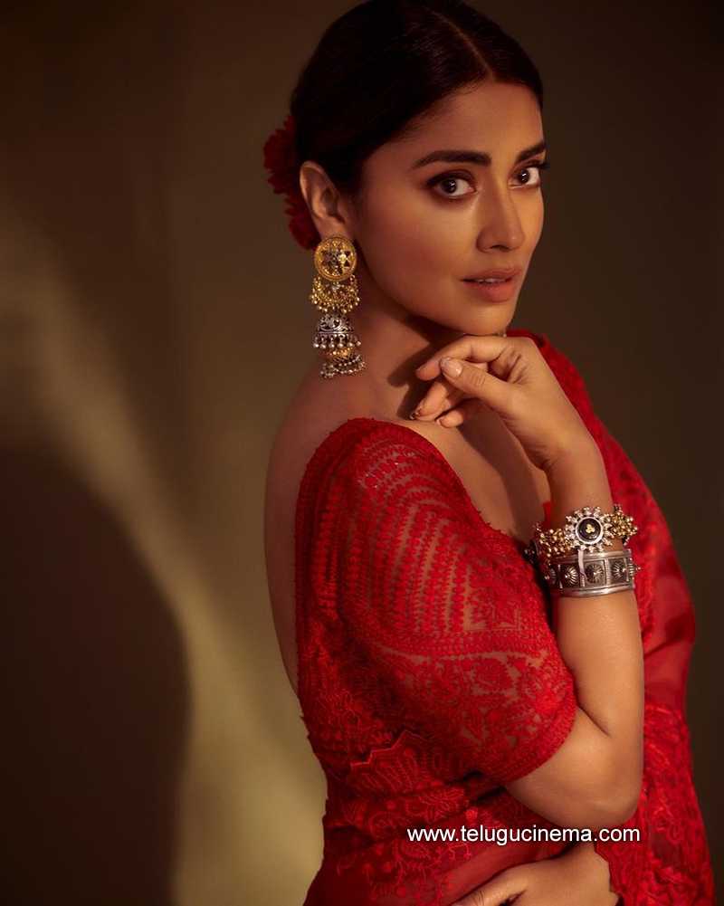 Shriya Saran in a backless Saree