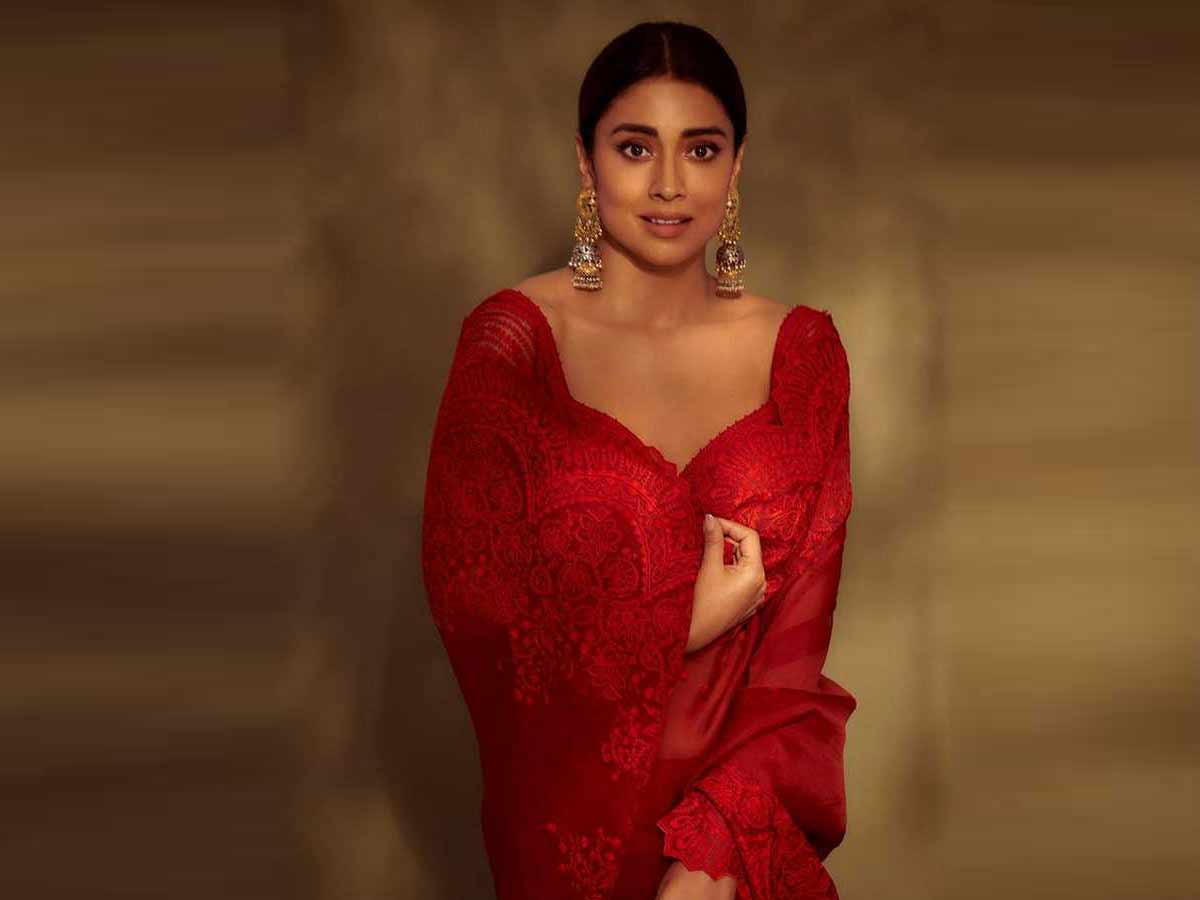 Shriya Saran in a backless Saree