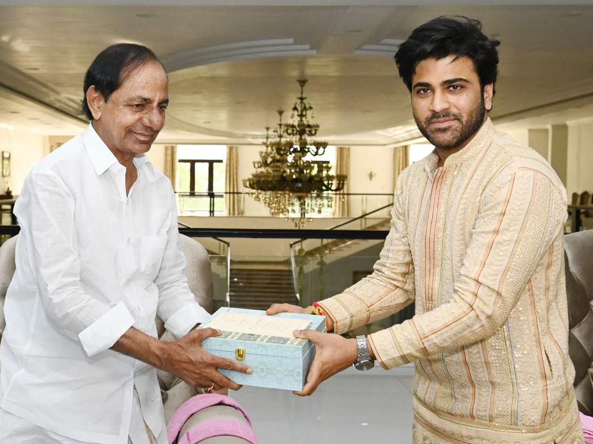 CM KCR and Sharwanand