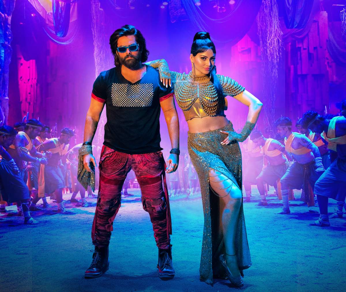 Urvashi Rautela and Ram in Skanda