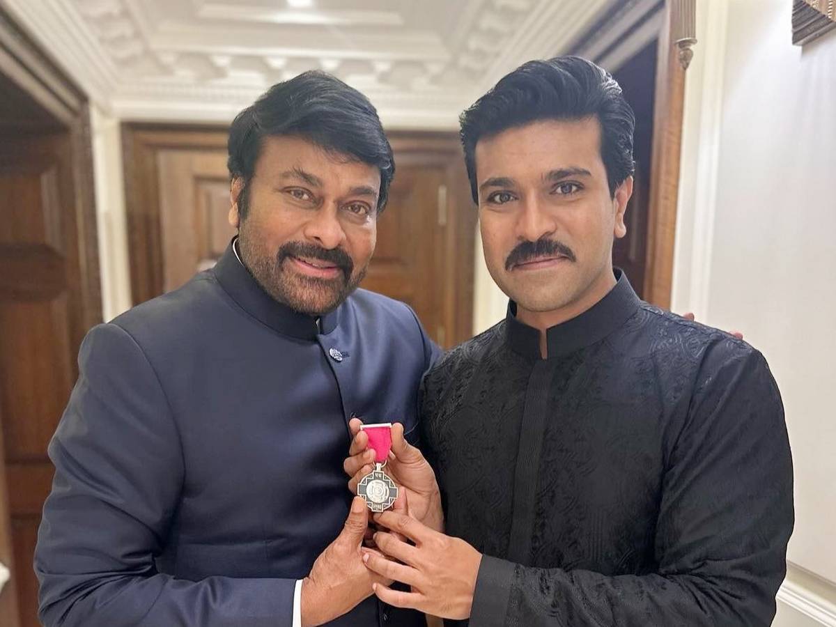 Chiranjeevi with Ram Charan