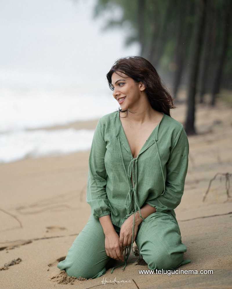 Madonna Sebastian’s beachside photoshoot Telugu Cinema