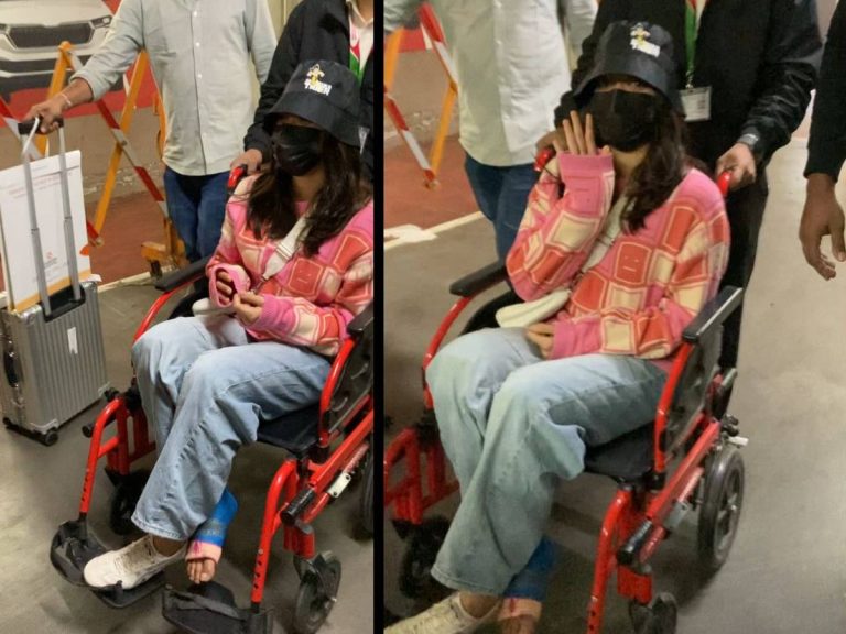 Rashmika Mandanna travels in a wheelchair