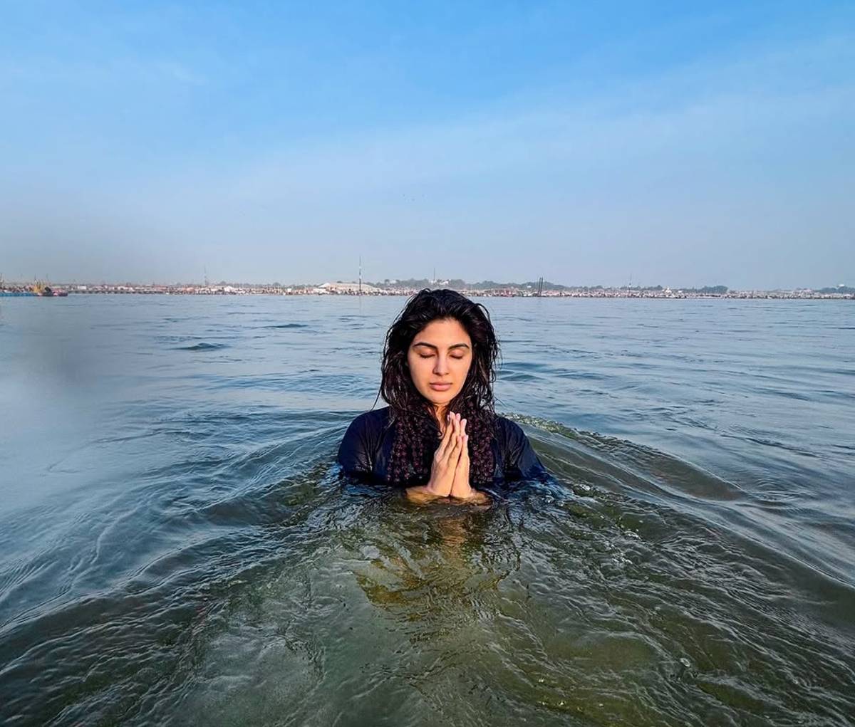 Samyuktha at maha kumbh mela