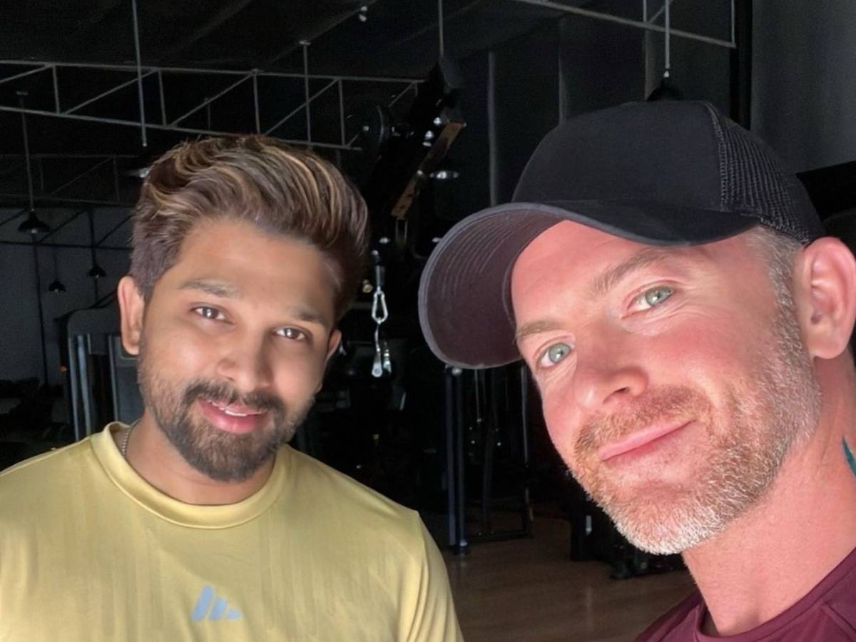 Allu Arjun with Lloyd Stevens