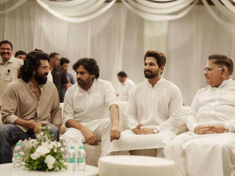 Allu Arjun, Ram Charan, Pawan Kalyan and Allu Aravind