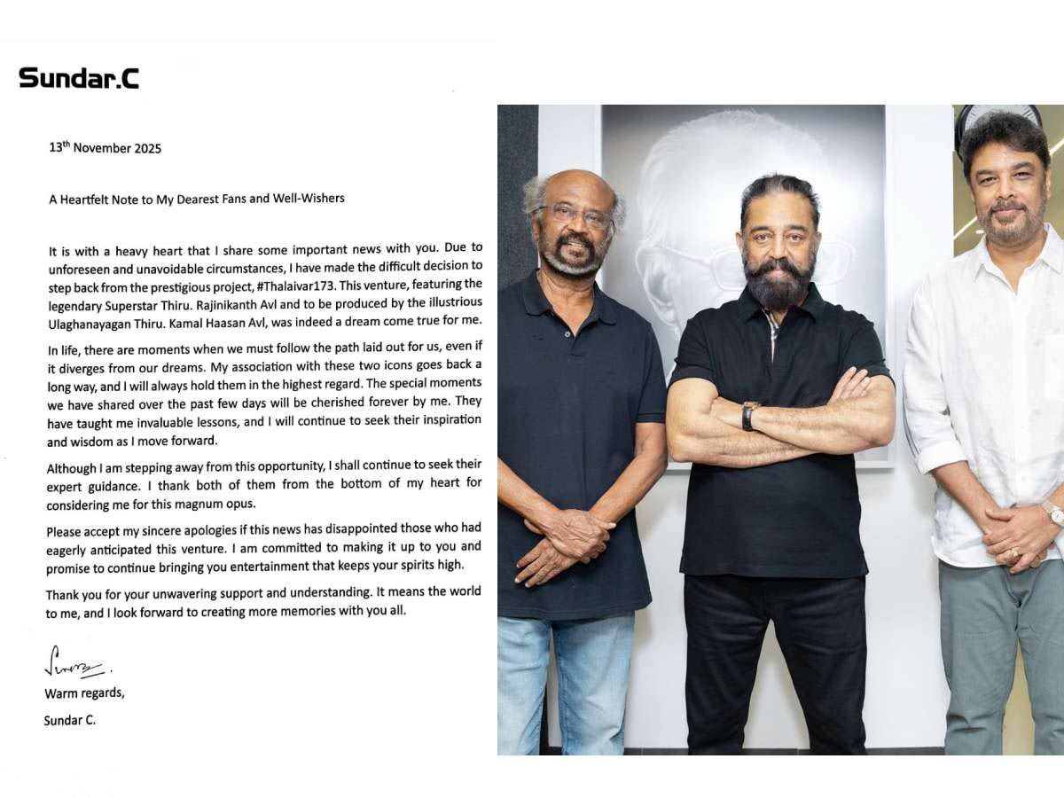 Sundar C steps down from Rajinikanth’s 173rd film