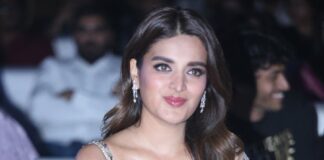 Nidhhi Agerwal at The Raja Saab pre-release event