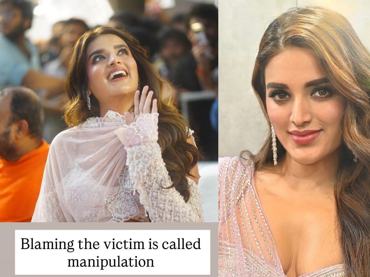 Nidhhi Agerwal’s counter to Sivaji: Don’t blame the victim