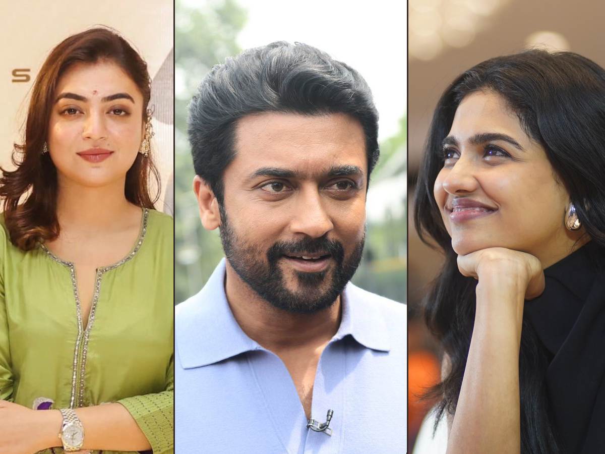 Suriya, Nazhriya Fahadh and Mamitha Baiju,