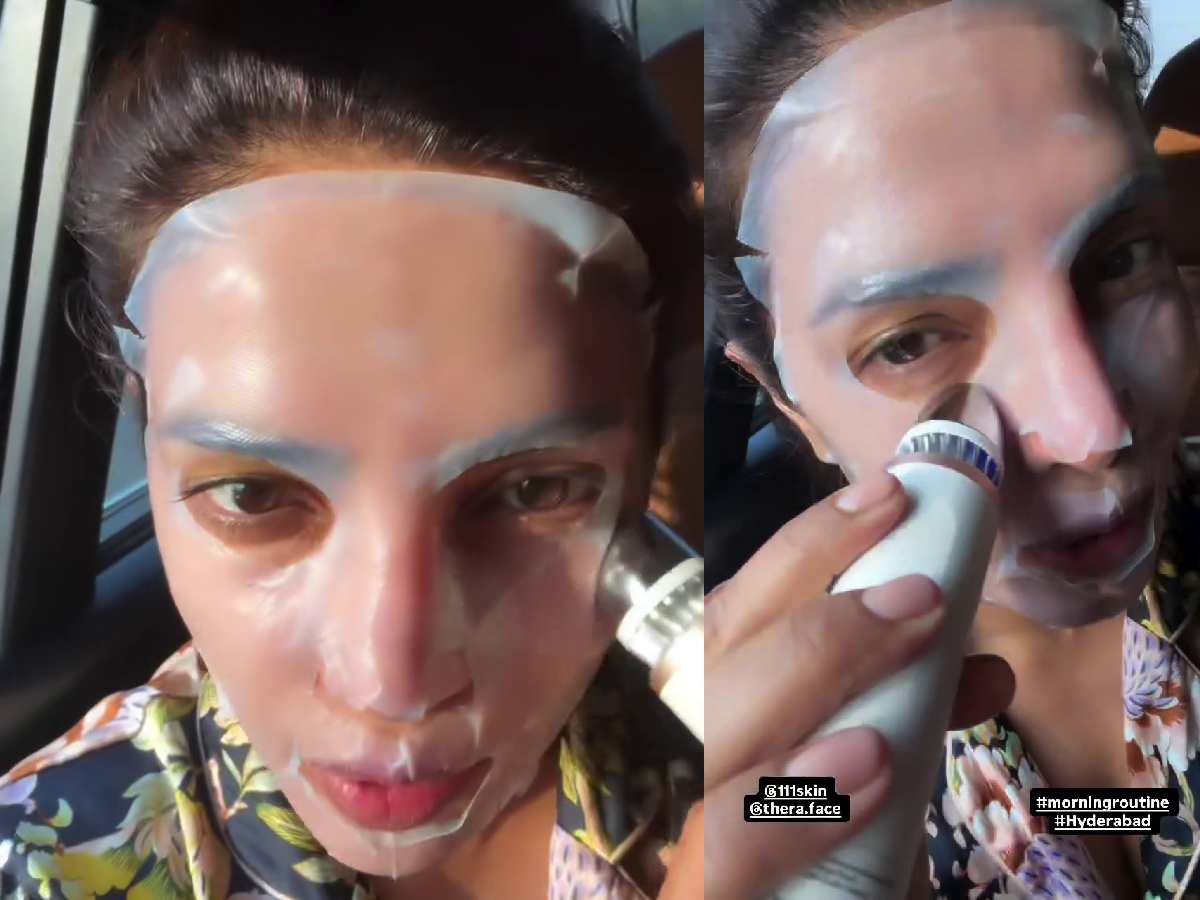 Priyanka Chopra shares skincare routine video from Hyderabad drive 1 Priyanka Chopra