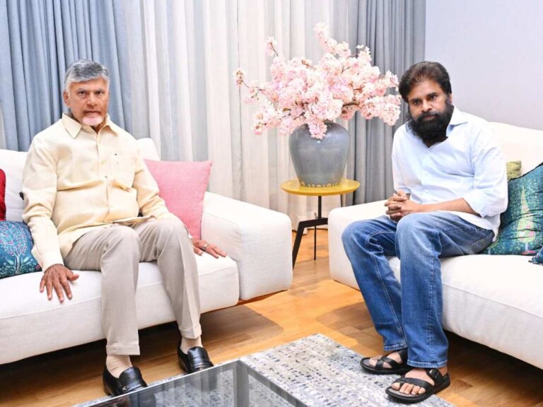 AP CM Chandrababu Naidu meets Pawan Kalyan