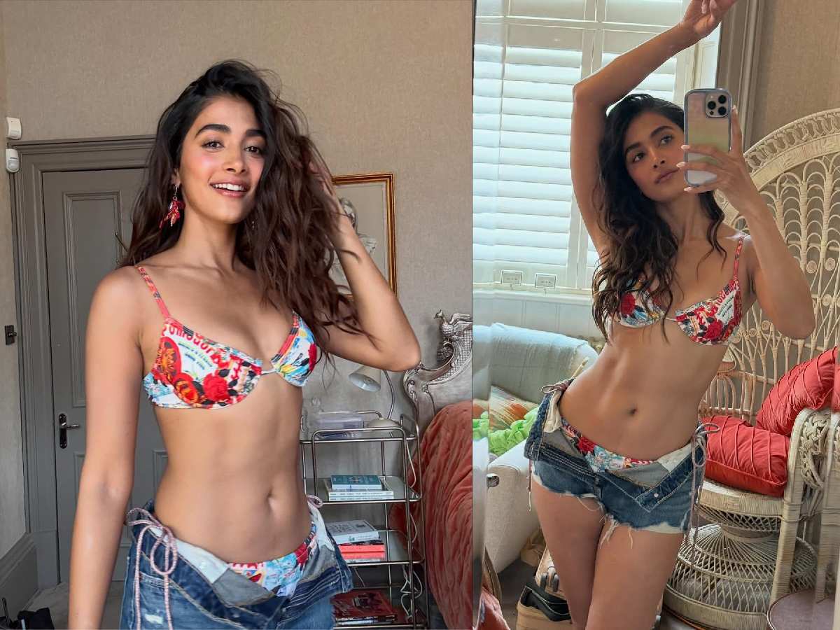 Pooja Hegde's bikini shorts avatar sets social media on fire 1 Pooja Hegde Bikini Shorts