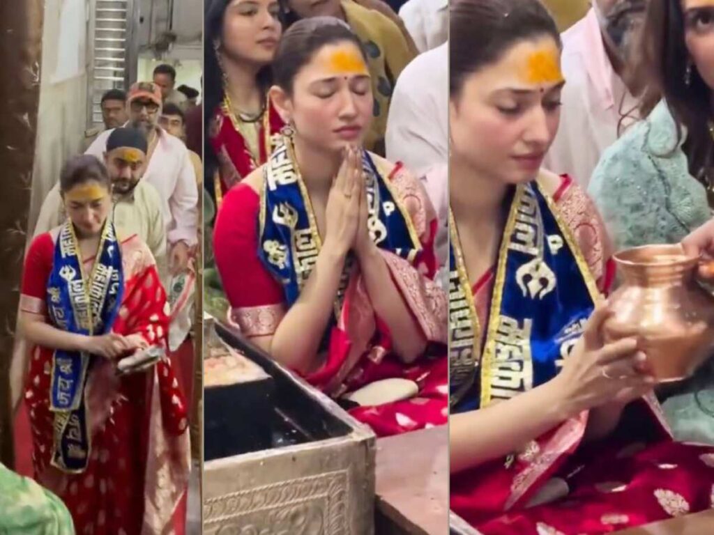 Tamannaah Bhatia offers prayers at Mahakaleshwar Temple
