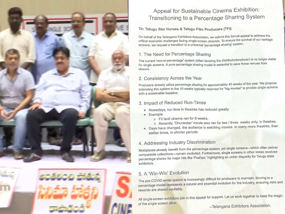 Telangana exhibitors appeal to top stars and producers 1 Telangana exhibitors appeal to top stars and producers