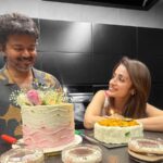 Trisha shares Vijay's birthday celebration picture