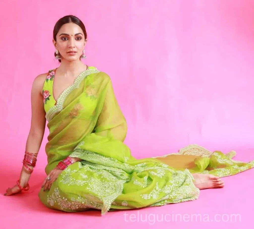 Kiara Advani Greensaree1