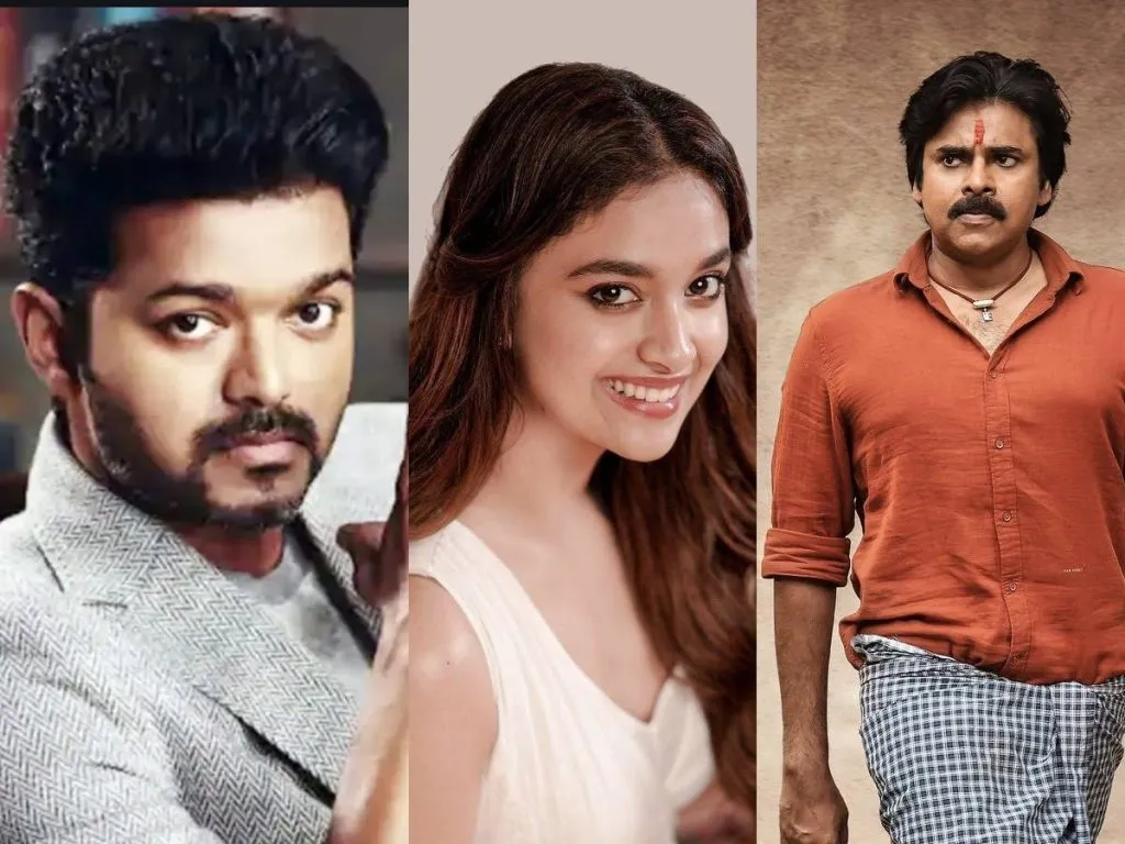 Vijay, Keerthy Suresh and Pawan Kalyan