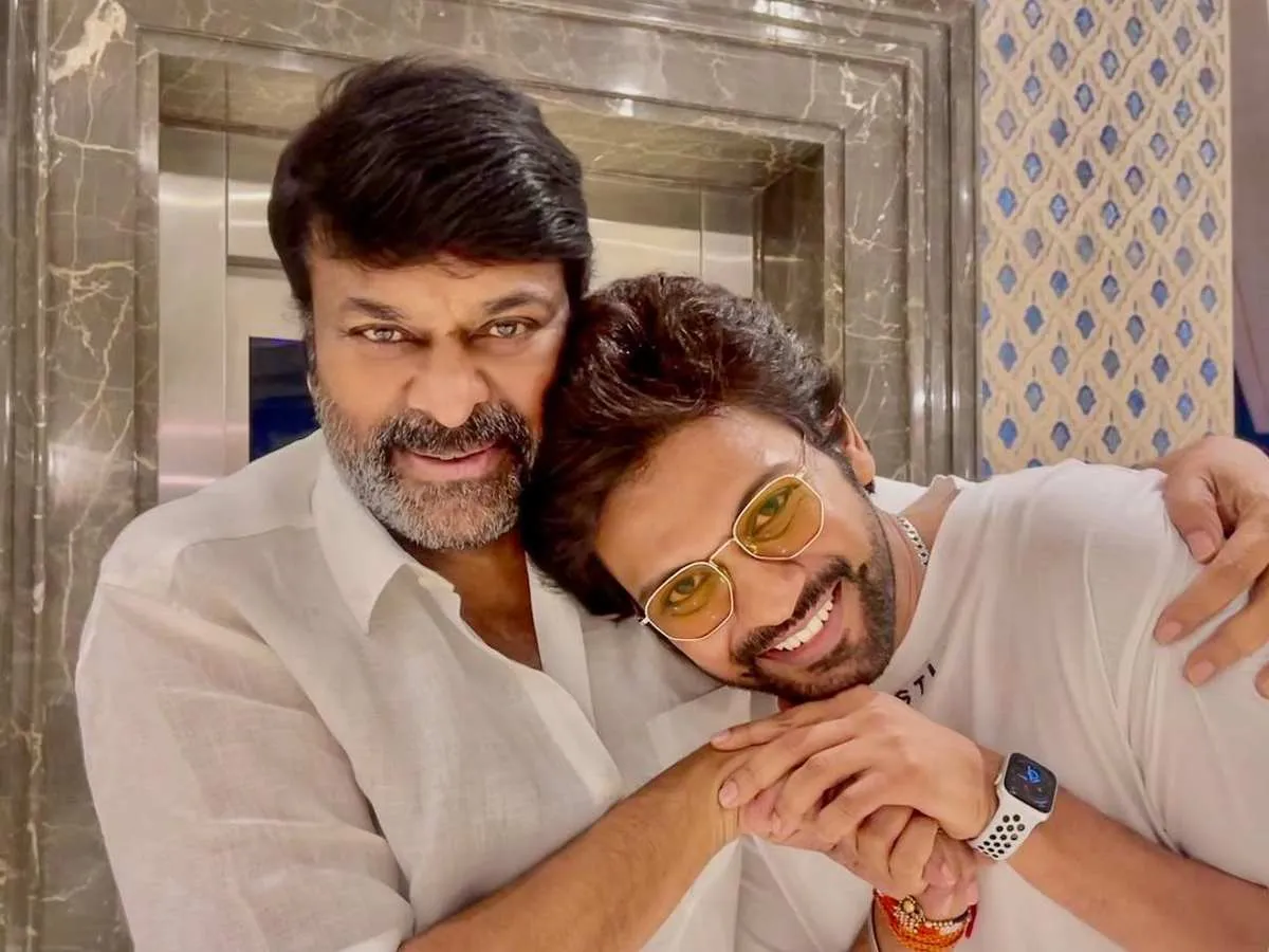 Chiranjeevi with Naveen Polishetty