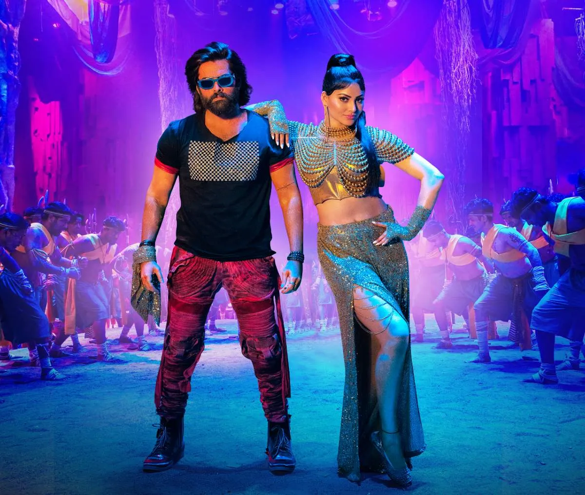 Urvashi Rautela and Ram in Skanda