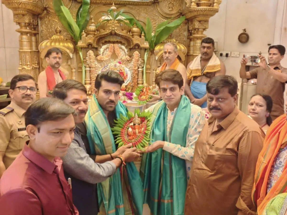 Ram Charan at Siddhivinayak Temple, Mumbai