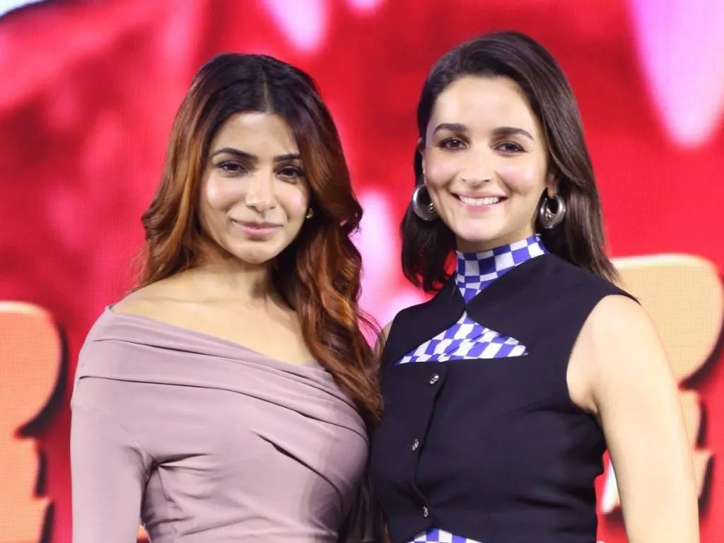 Samantha and Alia Bhatt at Jigra press meet