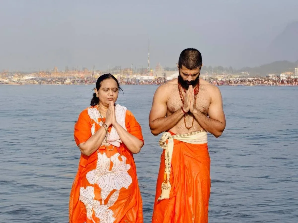 Vijay Deverakonda at Maha Kumbh,
