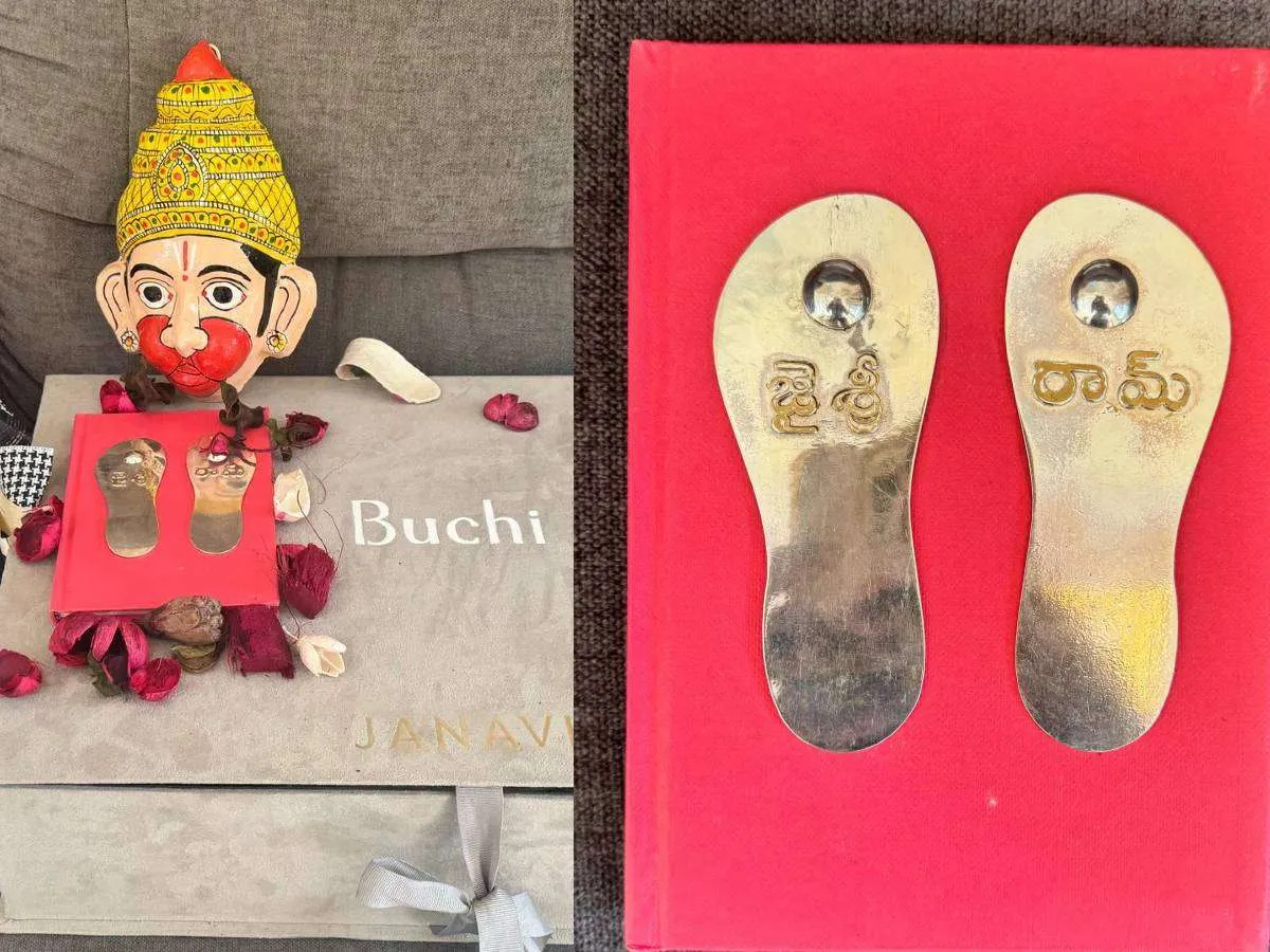 Lord Sriram Padukas and gift from Ram Charan